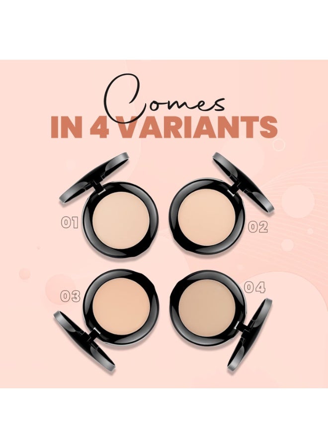 MARS Wonder 2 In 1 Compact With Mirror And Powder Puff | Natural|Oil And Sweat Control | Long Lasting Compact Powder For All Type of Skin (16 Gram) (Shade-03), Beige - Image 2